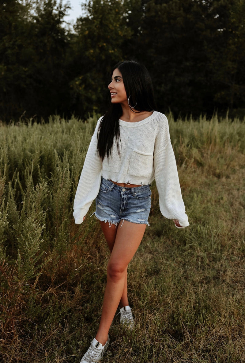Graceful Cropped Sweater