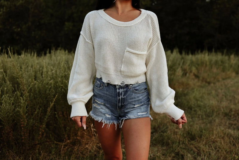 Graceful Cropped Sweater