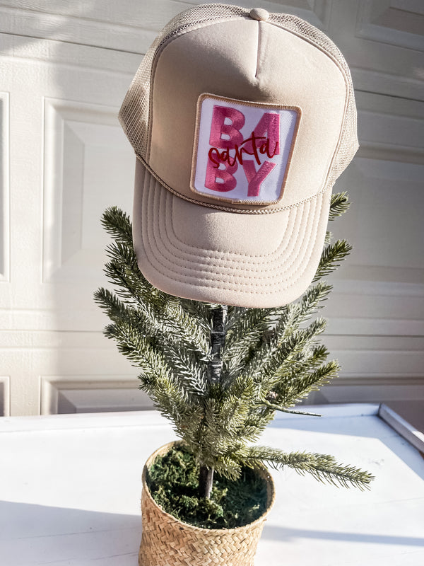 Santa Baby Trucker Hat - khaki