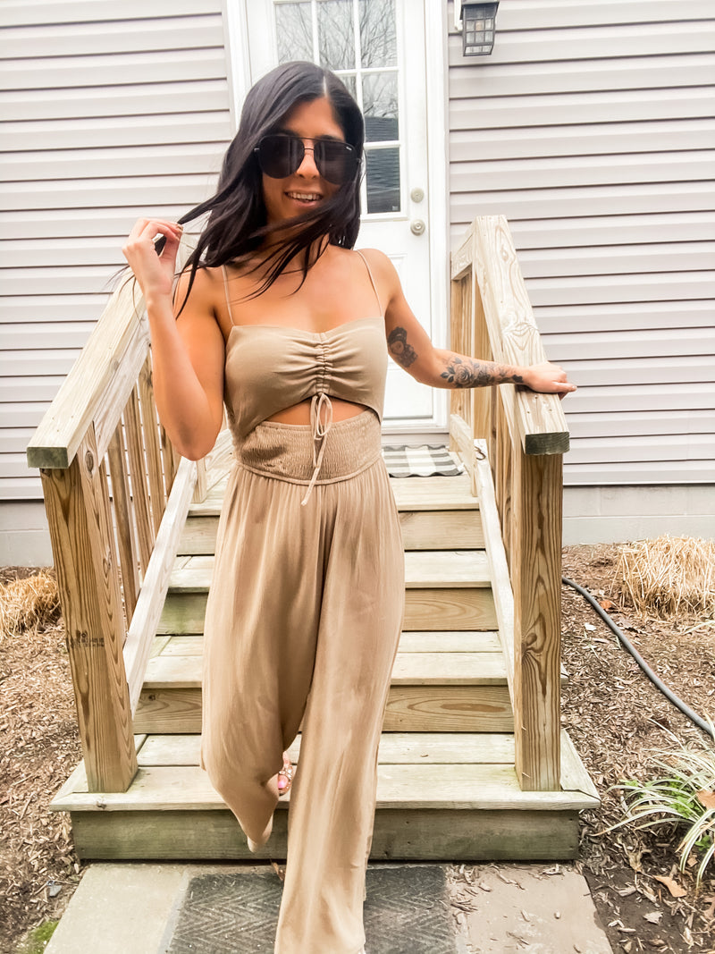 Follow Yours Jumpsuit - Taupe
